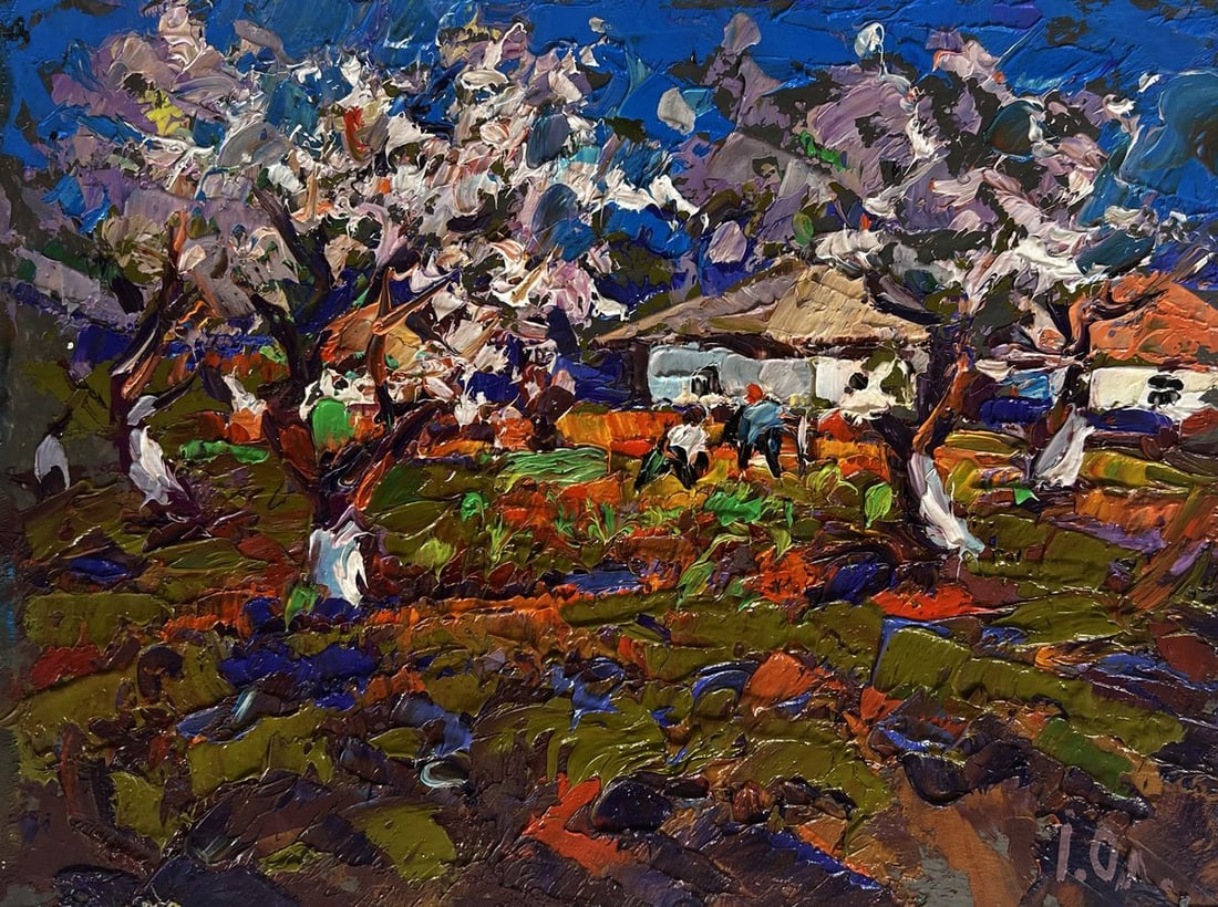 Oil painting The gardens are blooming Alex Kalenyuk - 3