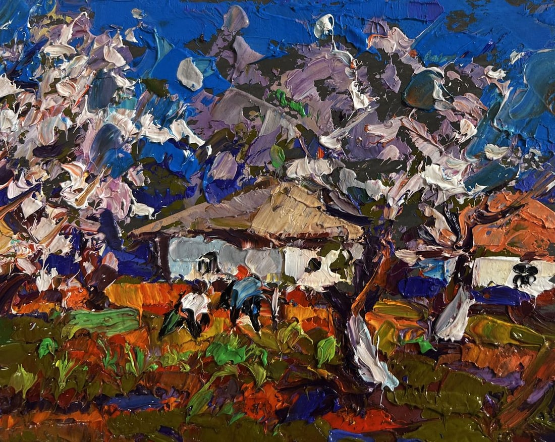 Oil painting The gardens are blooming Alex Kalenyuk - 4