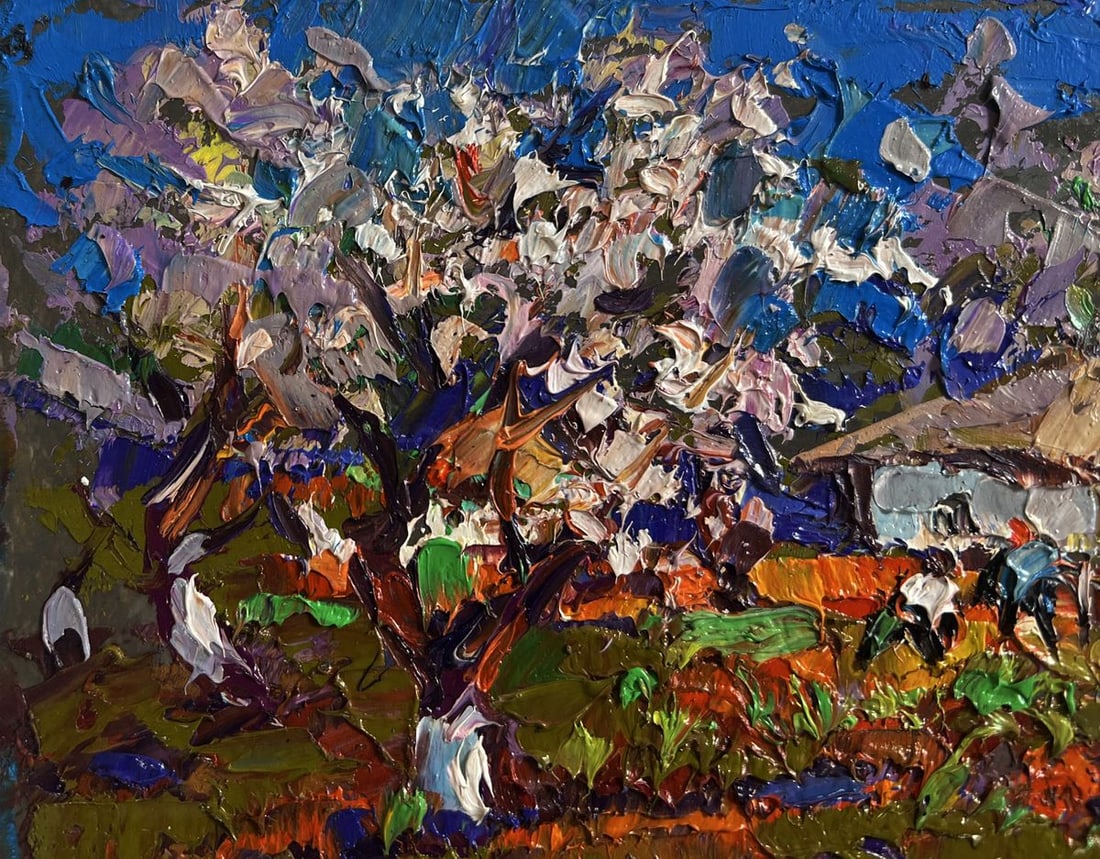 Oil painting The gardens are blooming Alex Kalenyuk - 5