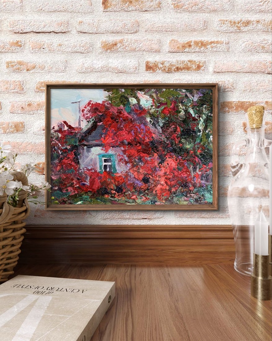 Oil painting A house under hops Alexander Cherednichenko - 2