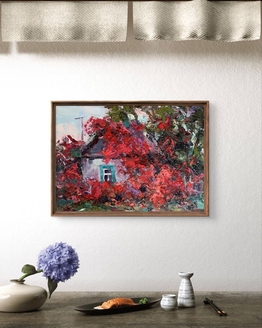 Oil painting A house under hops Alexander Cherednichenko - 3