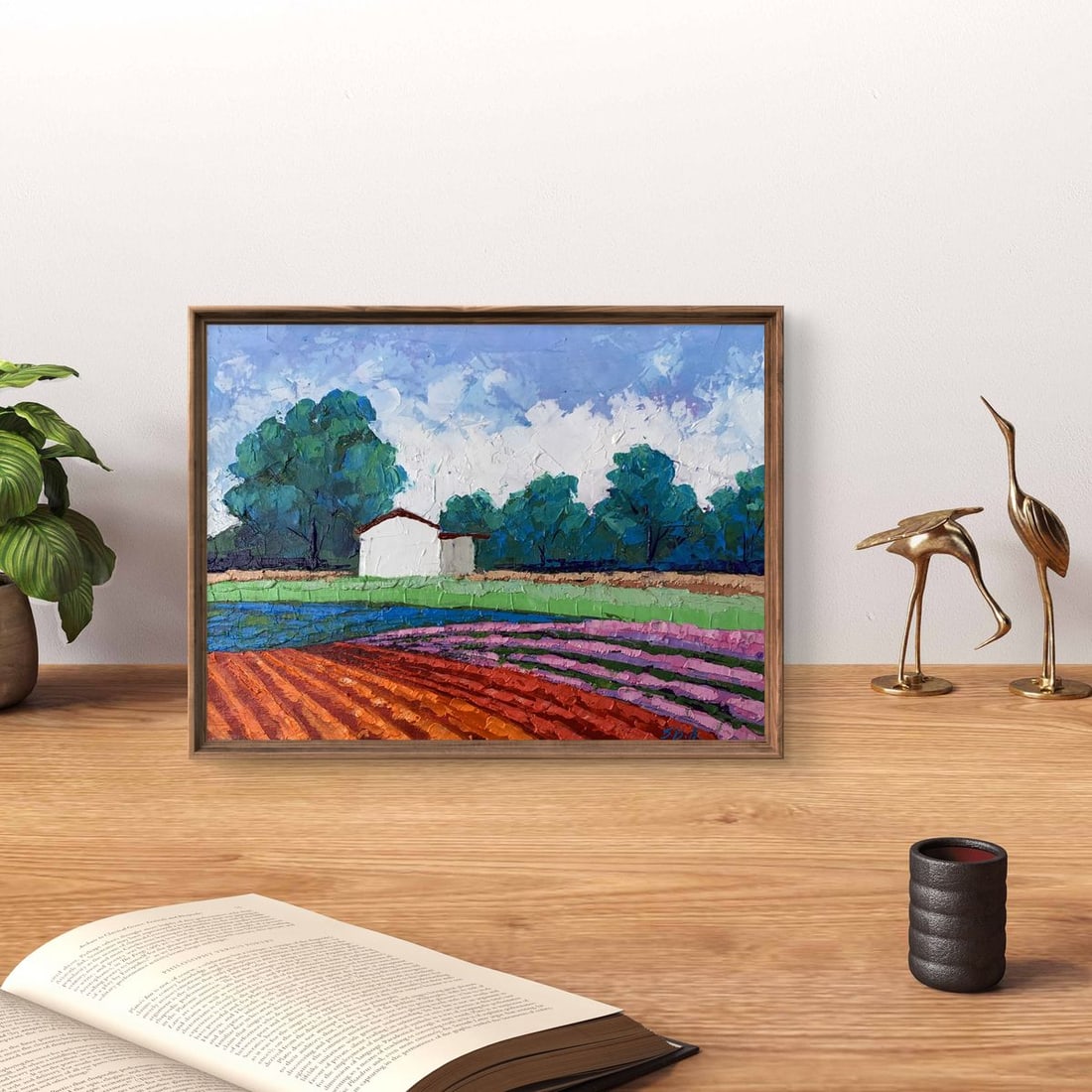 Oil painting House among the trees V. Zadorozhnya - 2