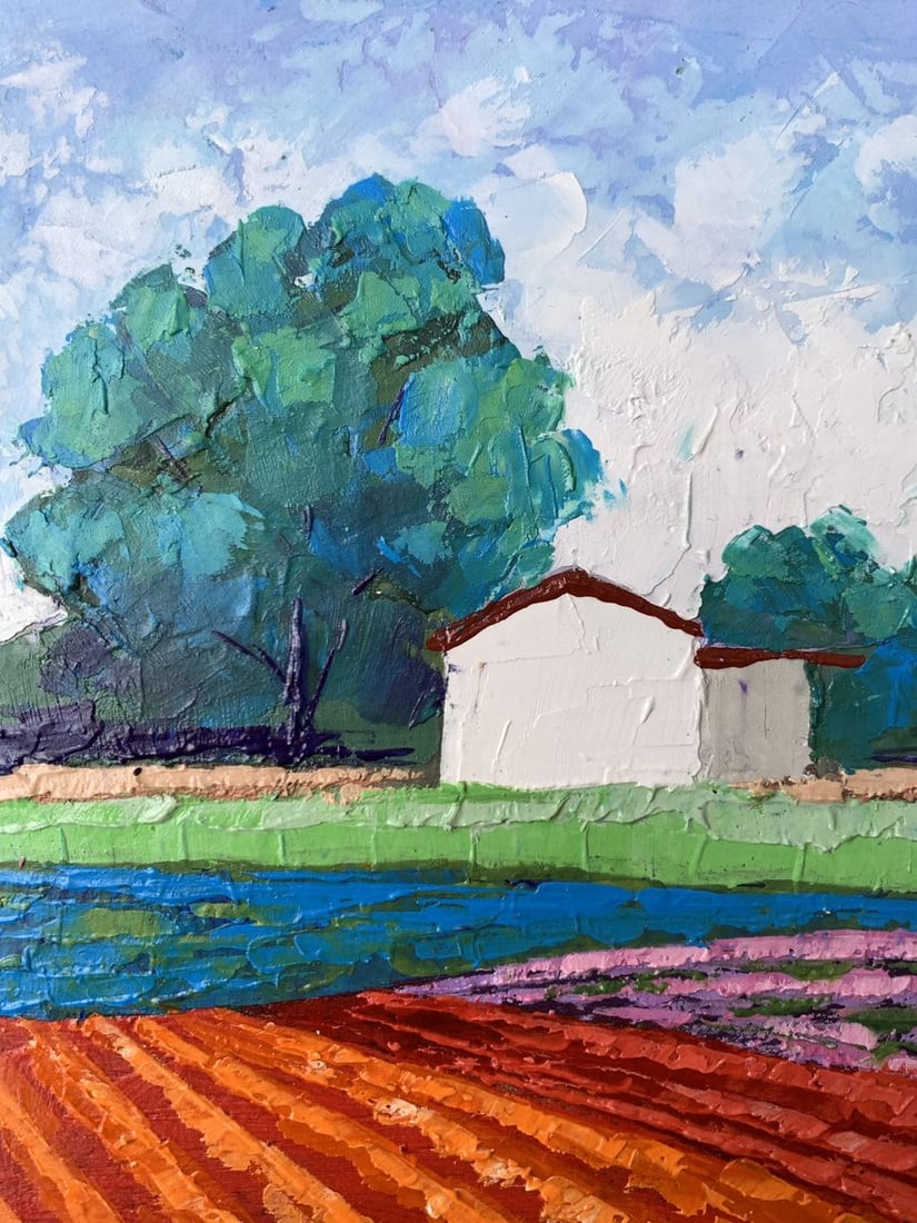 Oil painting House among the trees V. Zadorozhnya - 4