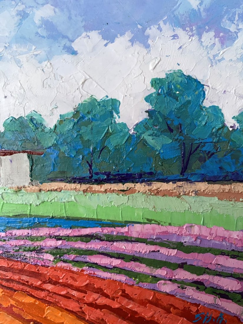 Oil painting House among the trees V. Zadorozhnya - 9