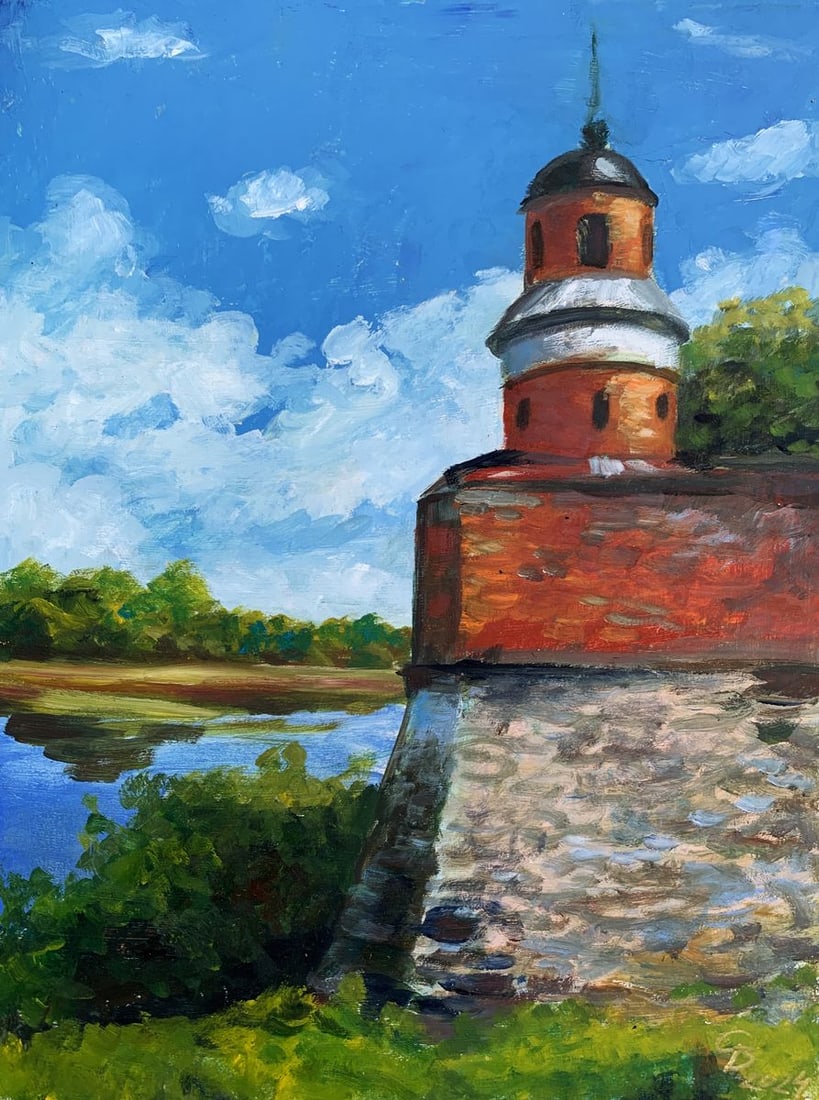 Oil painting View from the castle Valentina Simashchuk (1 of 12)