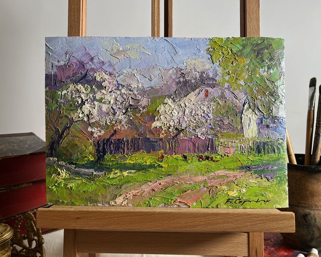 Oil painting Cherry blossoms Boris Serdyuk (1 of 10)