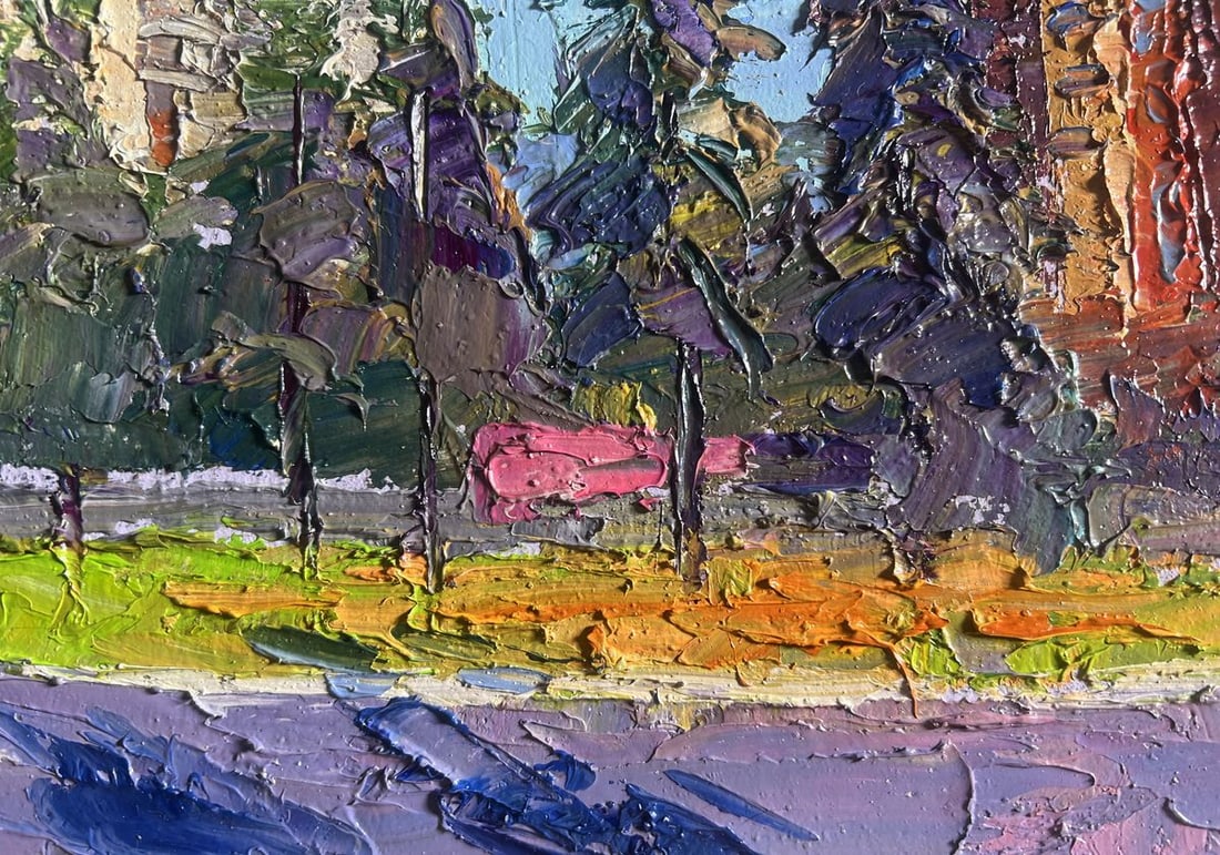 Oil painting Summer city park Boris Serdyuk - 7