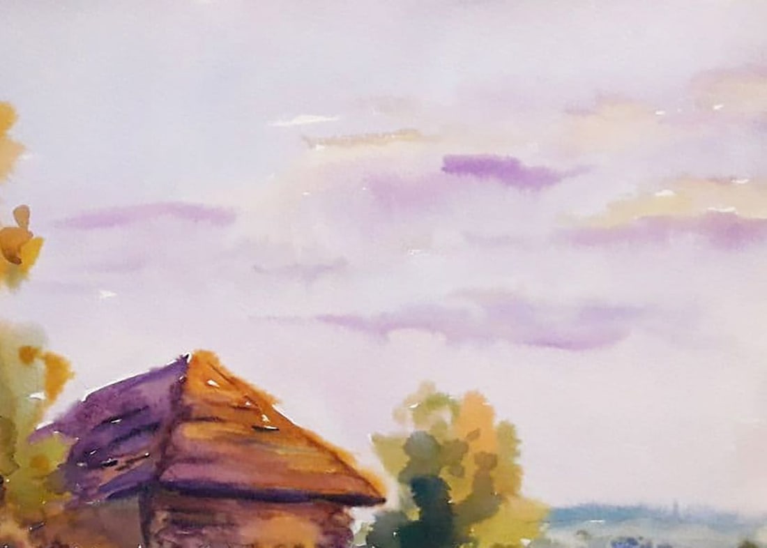 Watercolor painting Dinner Serdyuk Boris Petrovich - 2