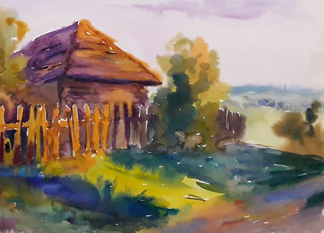 Watercolor painting Dinner Serdyuk Boris Petrovich - 5