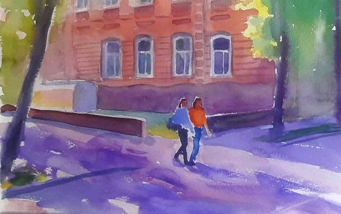 Watercolor painting Sunny day Serdyuk Boris Petrovich - 4