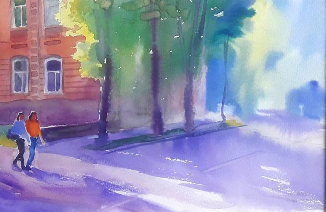 Watercolor painting Sunny day Serdyuk Boris Petrovich - 5