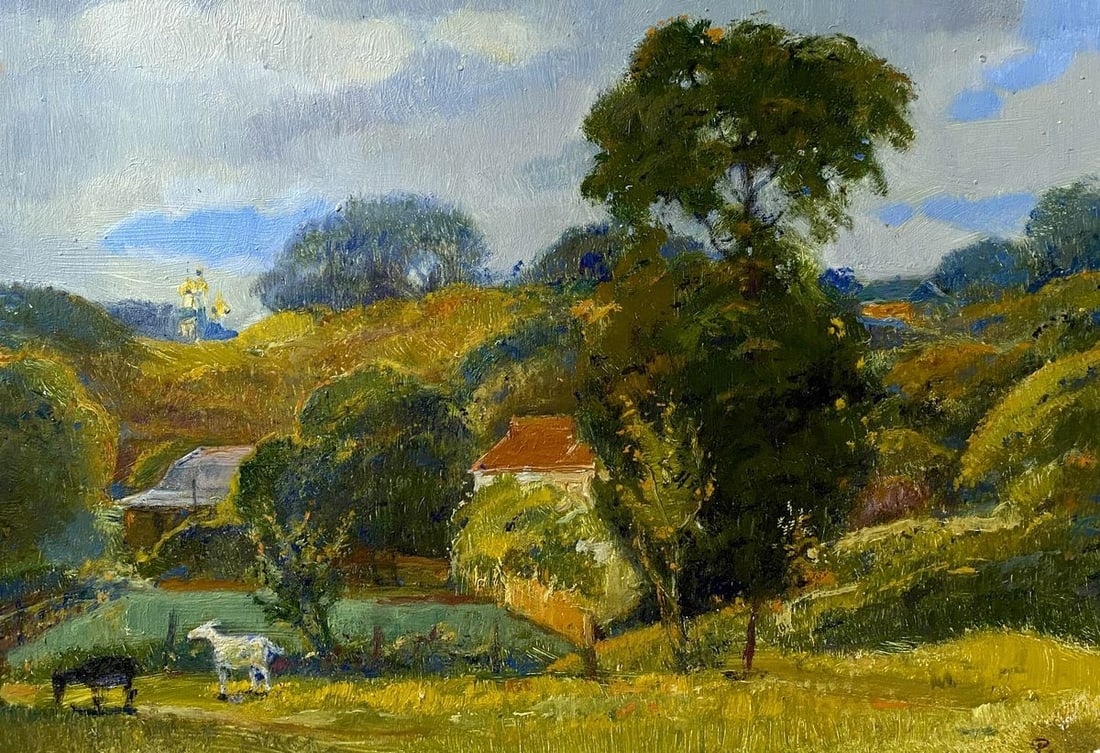 Oil painting Country life Litvinov Oleg Arkad'yevich (1 of 9)