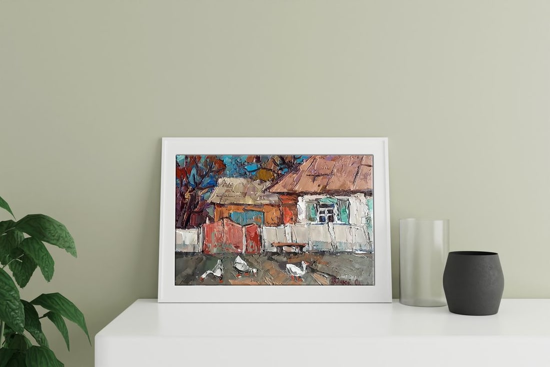 Oil painting Near the yard Kalenyuk Alex - 2