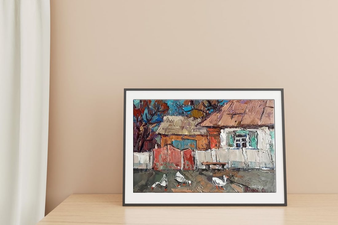 Oil painting Near the yard Kalenyuk Alex - 3