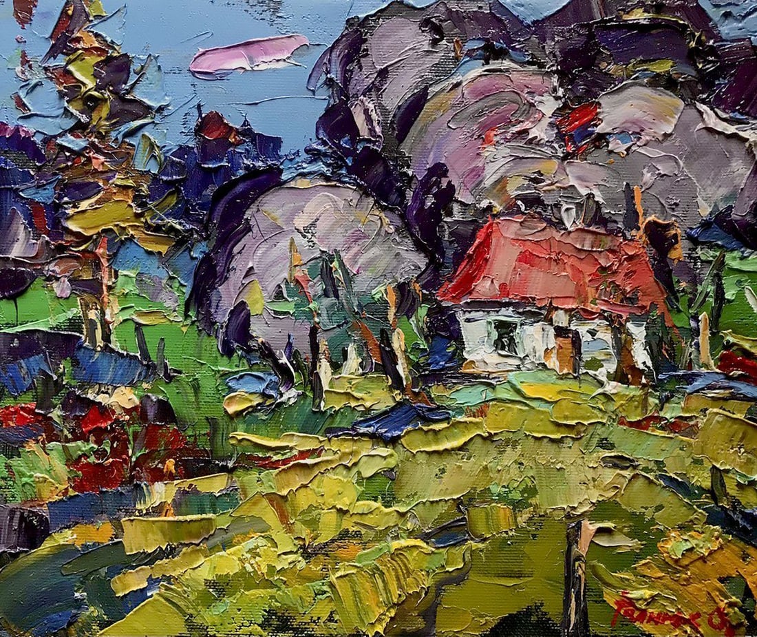 Oil painting Spring day Kalenyuk Alex: Title: Oil painting Spring day Kalenyuk Alex Description: NoKalen 1048The oil painting captures the essence of a refreshing spring day, bringing to life the elements of nature in all their glory. The
