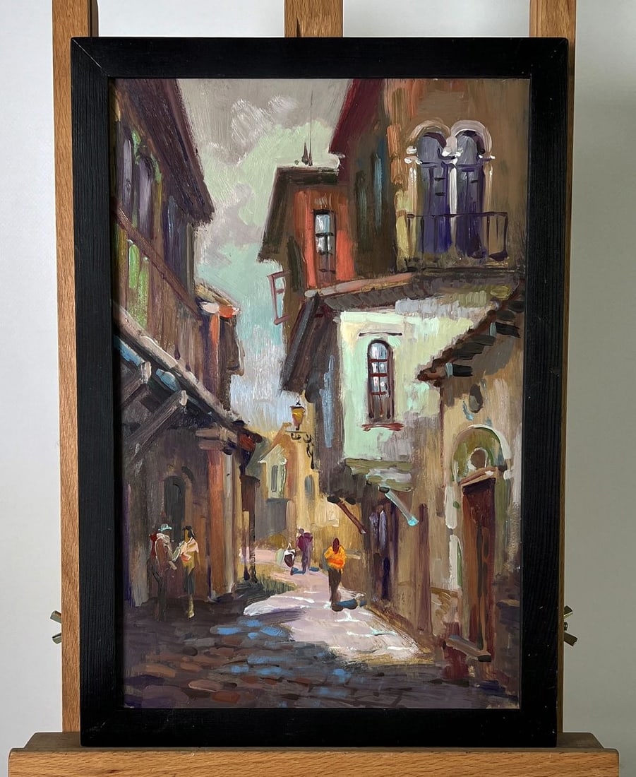 Oil painting Old Town Street Yuriy Suprunchuk (1 of 11)