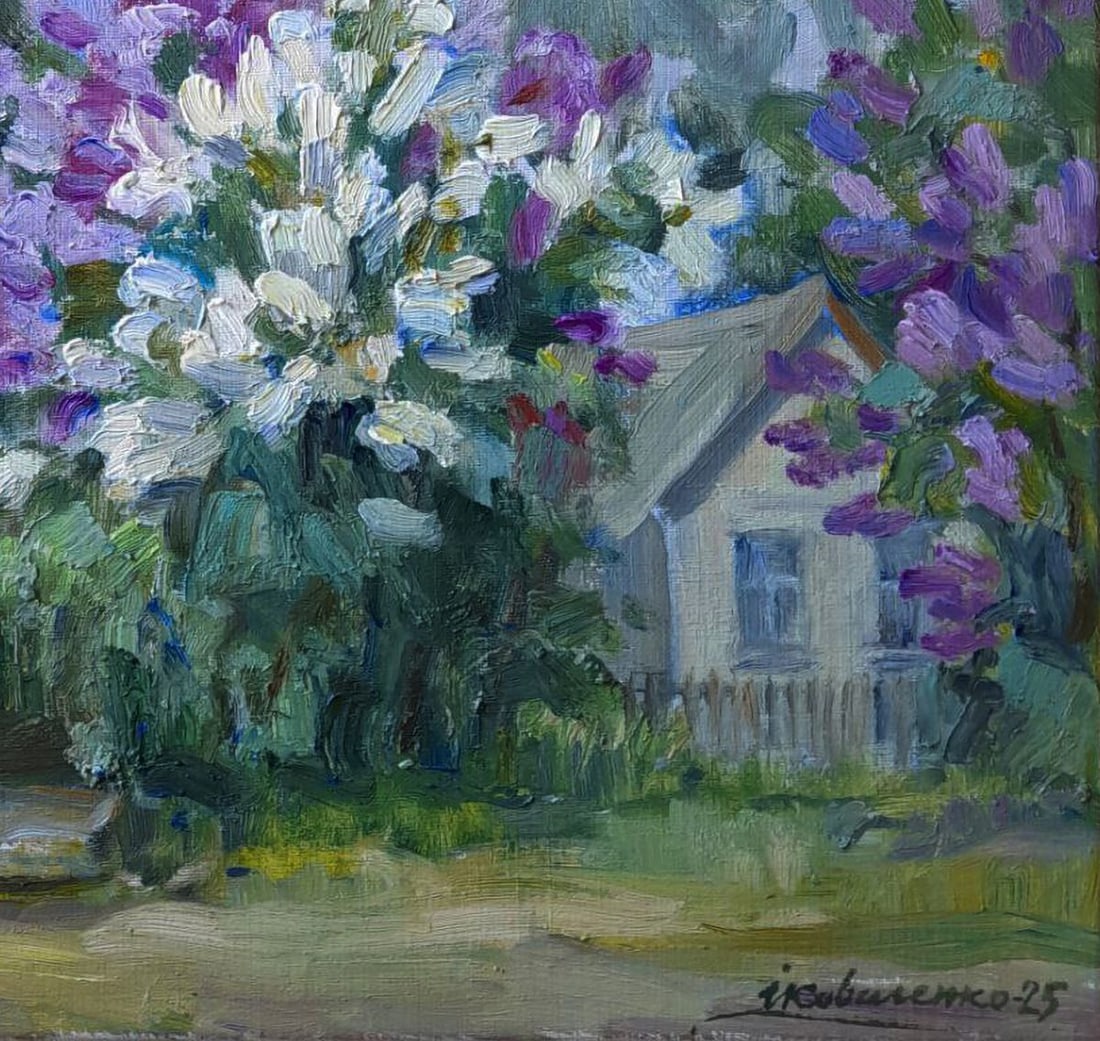 Oil painting Quiet conversations of the village Ivan Kovalenko - 5