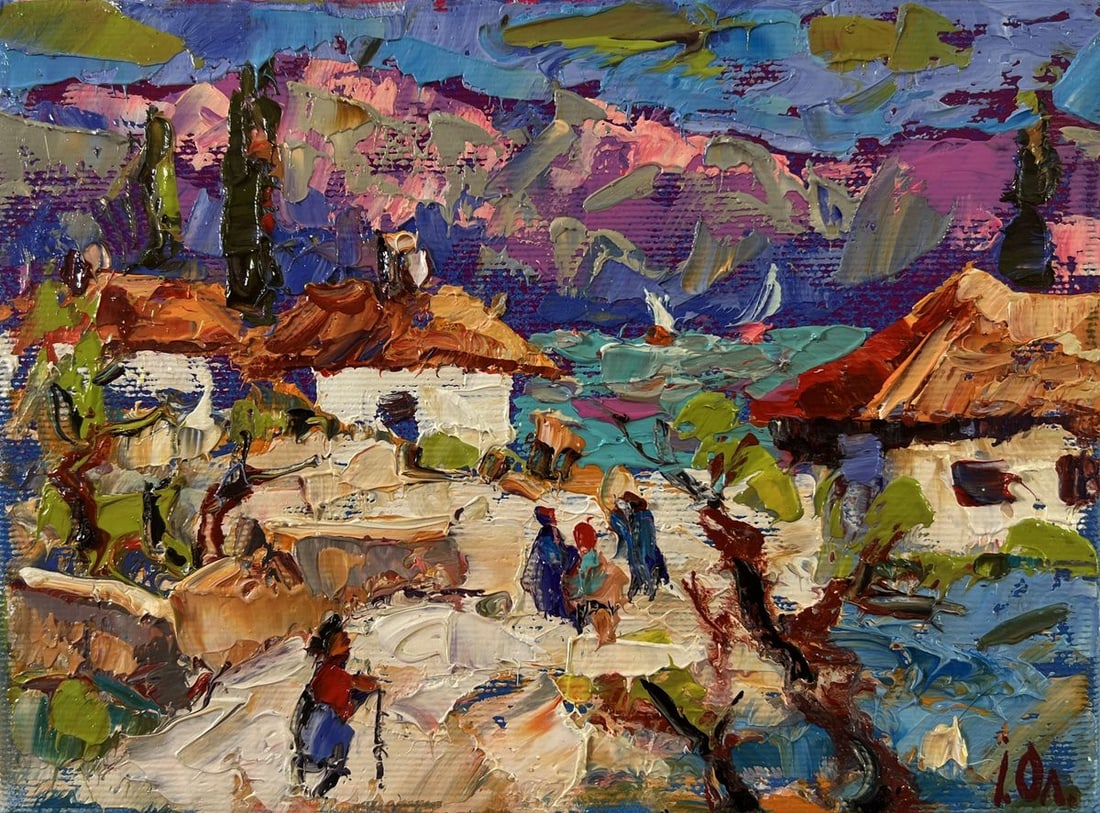 Oil painting Edge of the village Oleksiy Ivanyuk - 3