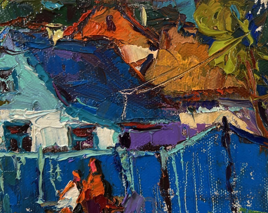 Oil painting Near the village yard Oksana Ivanyuk - 4