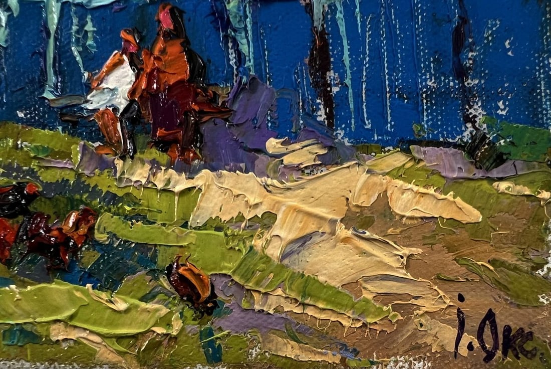 Oil painting Near the village yard Oksana Ivanyuk - 5