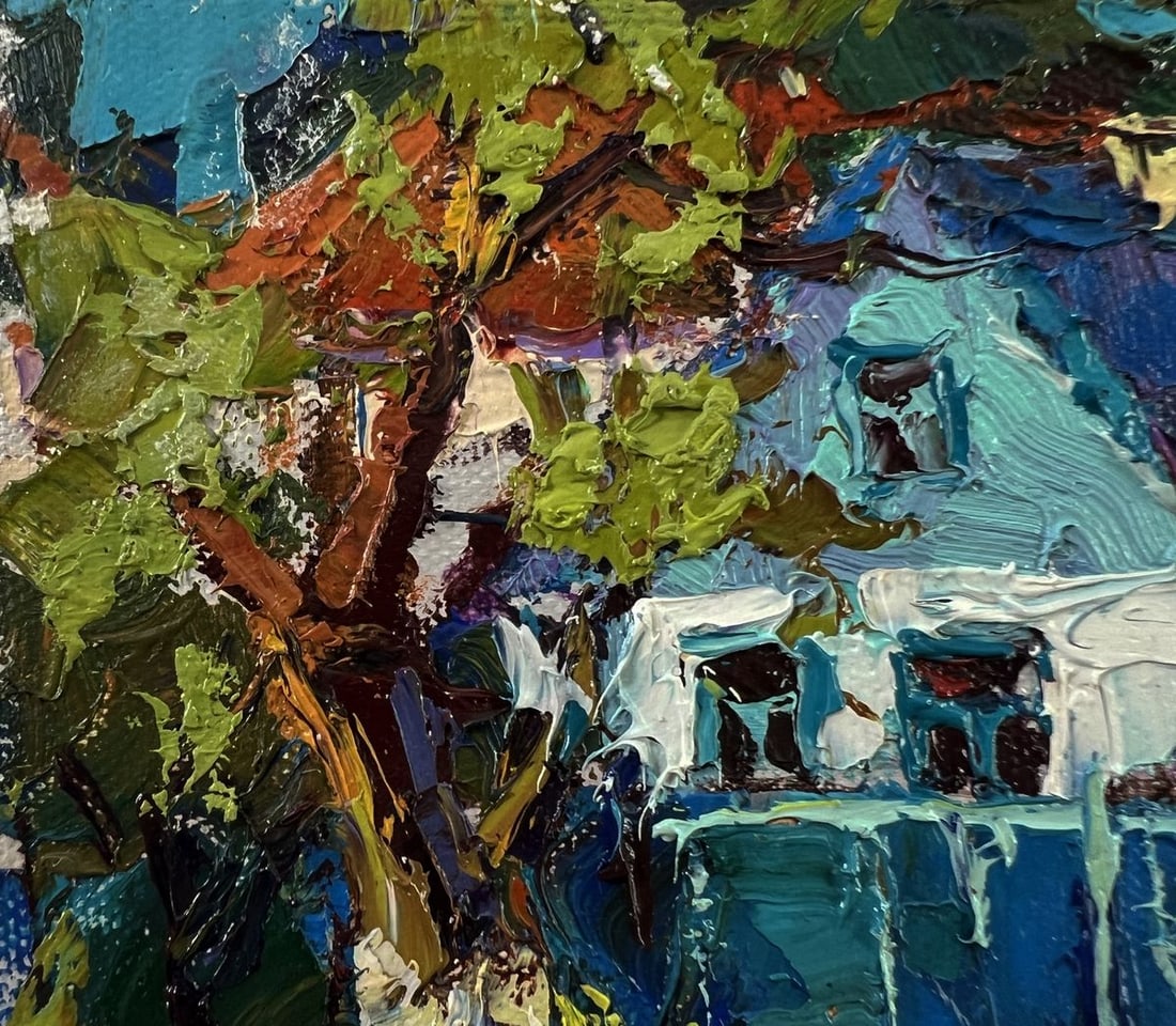 Oil painting Near the village yard Oksana Ivanyuk - 7