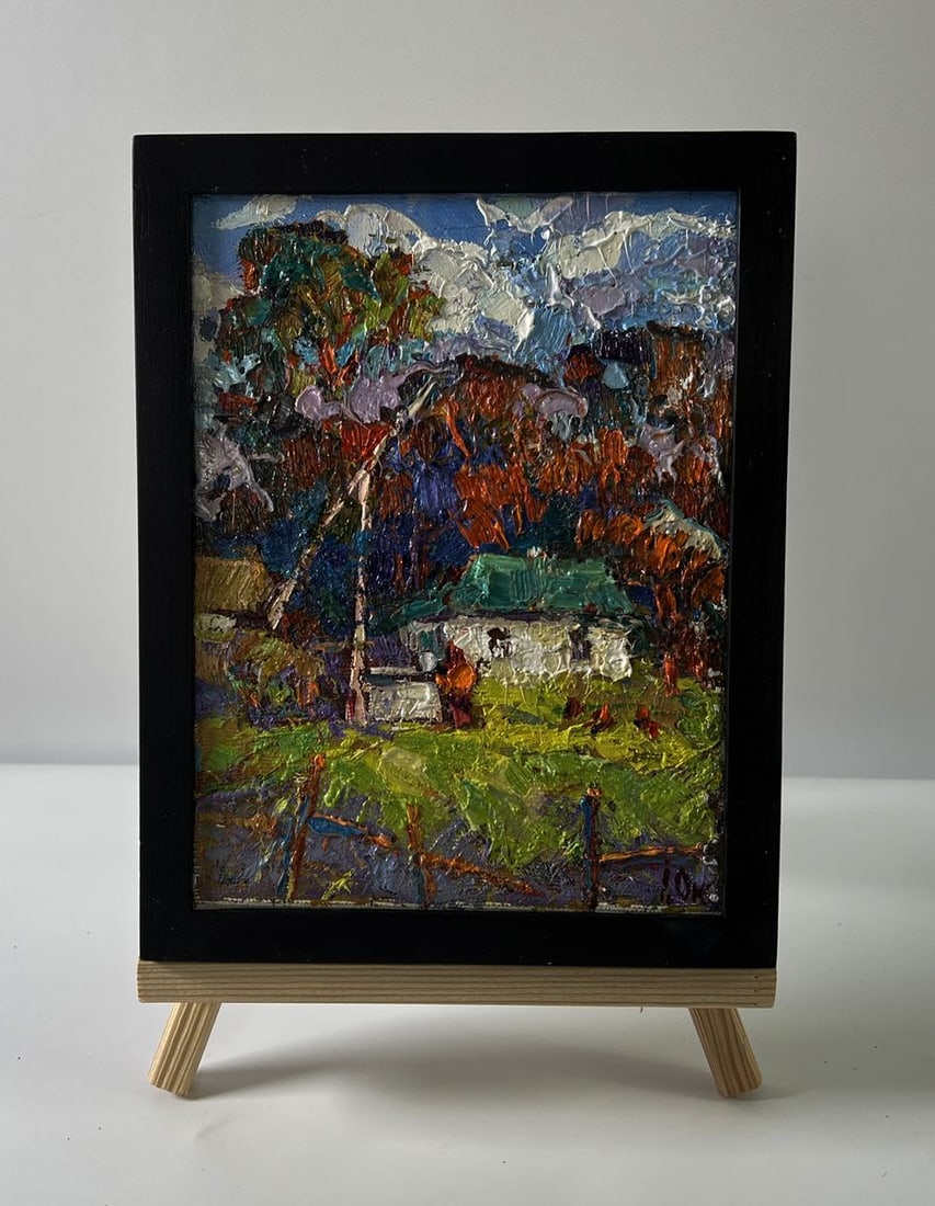 Oil painting Country day near the well Oksana Ivanyuk (1 of 8)