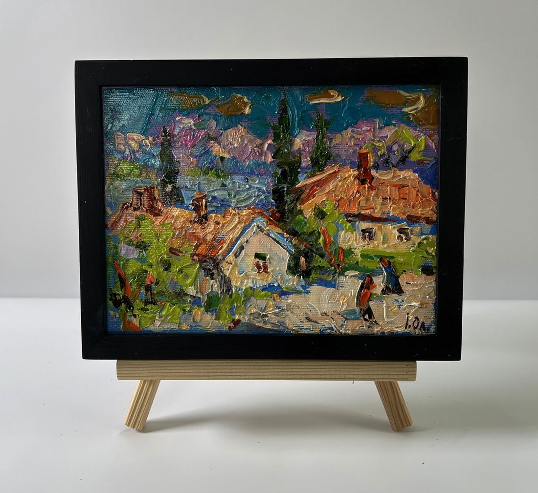 Oil painting Sunny village day Oleksiy Ivanyuk: Title: Oil painting Sunny village day Oleksiy Ivanyuk Description: NoAAA5658The Oil painting Canvas titled "Sunny village day" presents a radiant and heartwarming depiction of life in the countryside,