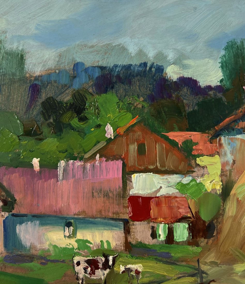 Oil painting A quiet village corner Yuriy Suprunchuk - 5