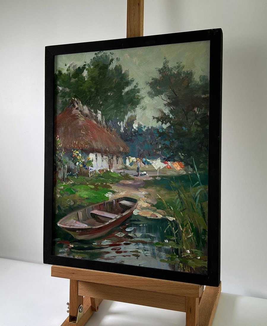 Oil painting Boat on the shore Yuriy Suprunchuk - 2