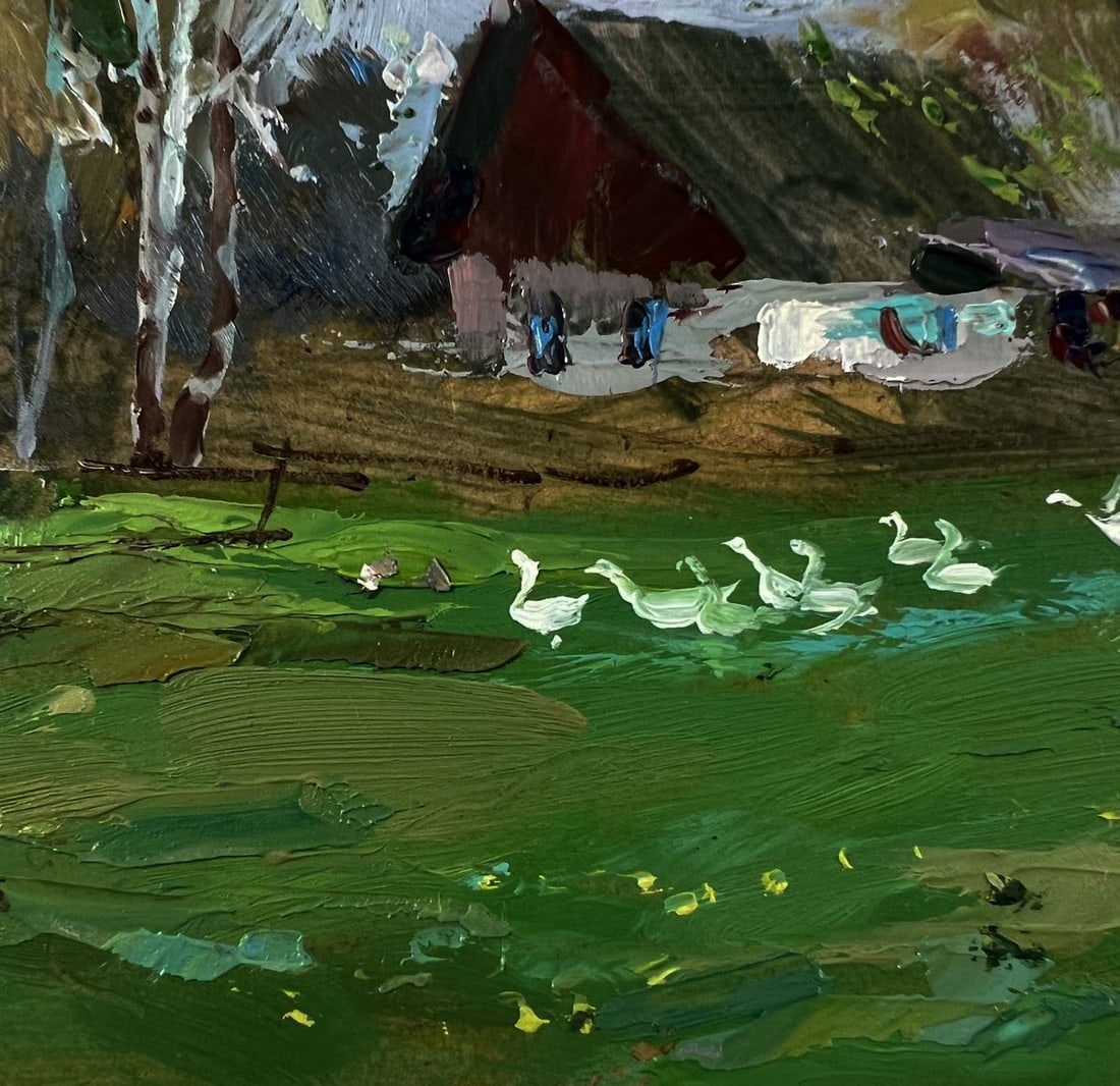 Oil painting Country geese Yuriy Suprunchuk - 8