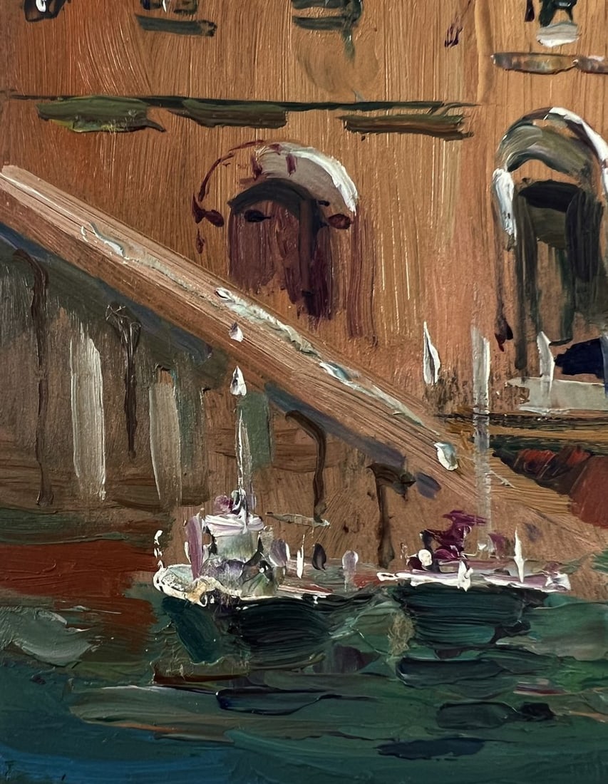 Oil painting Venetian ferry boat Yuriy Suprunchuk - 6