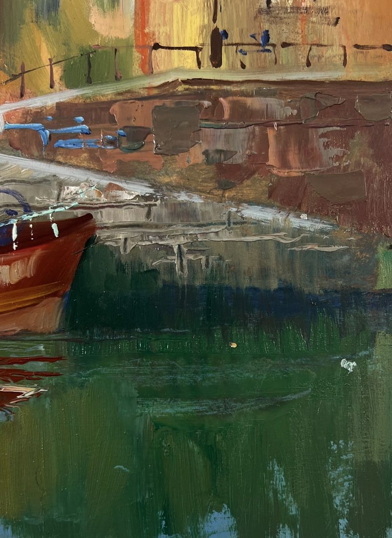 Oil painting City with boats Yuriy Suprunchuk - 8