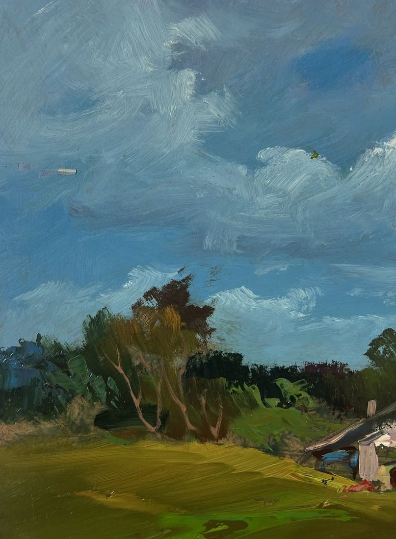 Oil painting Village with horses Yuriy Suprunchuk - 6