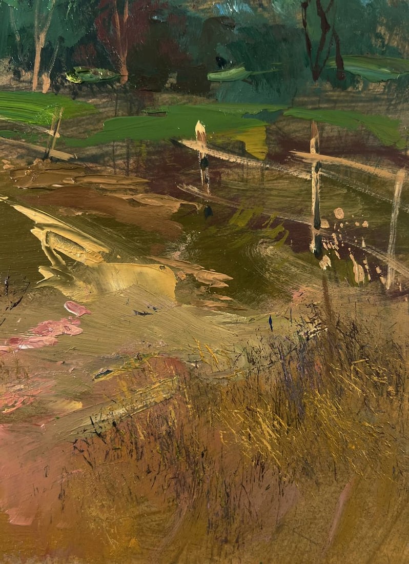 Oil painting Village with horses Yuriy Suprunchuk - 8