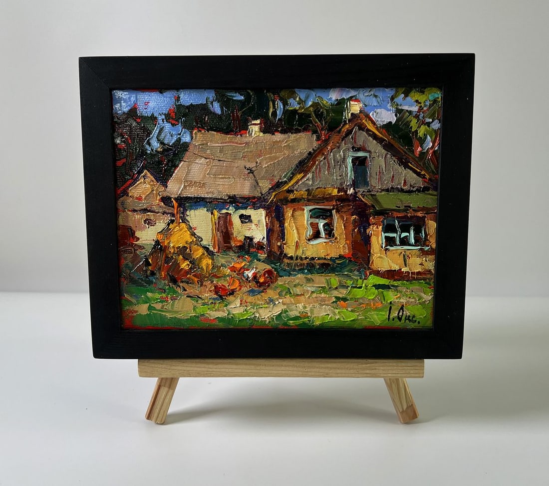 Oil painting Silence in a village house Oksana Ivanyuk: Title: Oil painting Silence in a village house Oksana Ivanyuk Description: NoAAA5788The Oil painting Canvas titled "Silence in a village house" captures the warmth, simplicity, and authenticity of