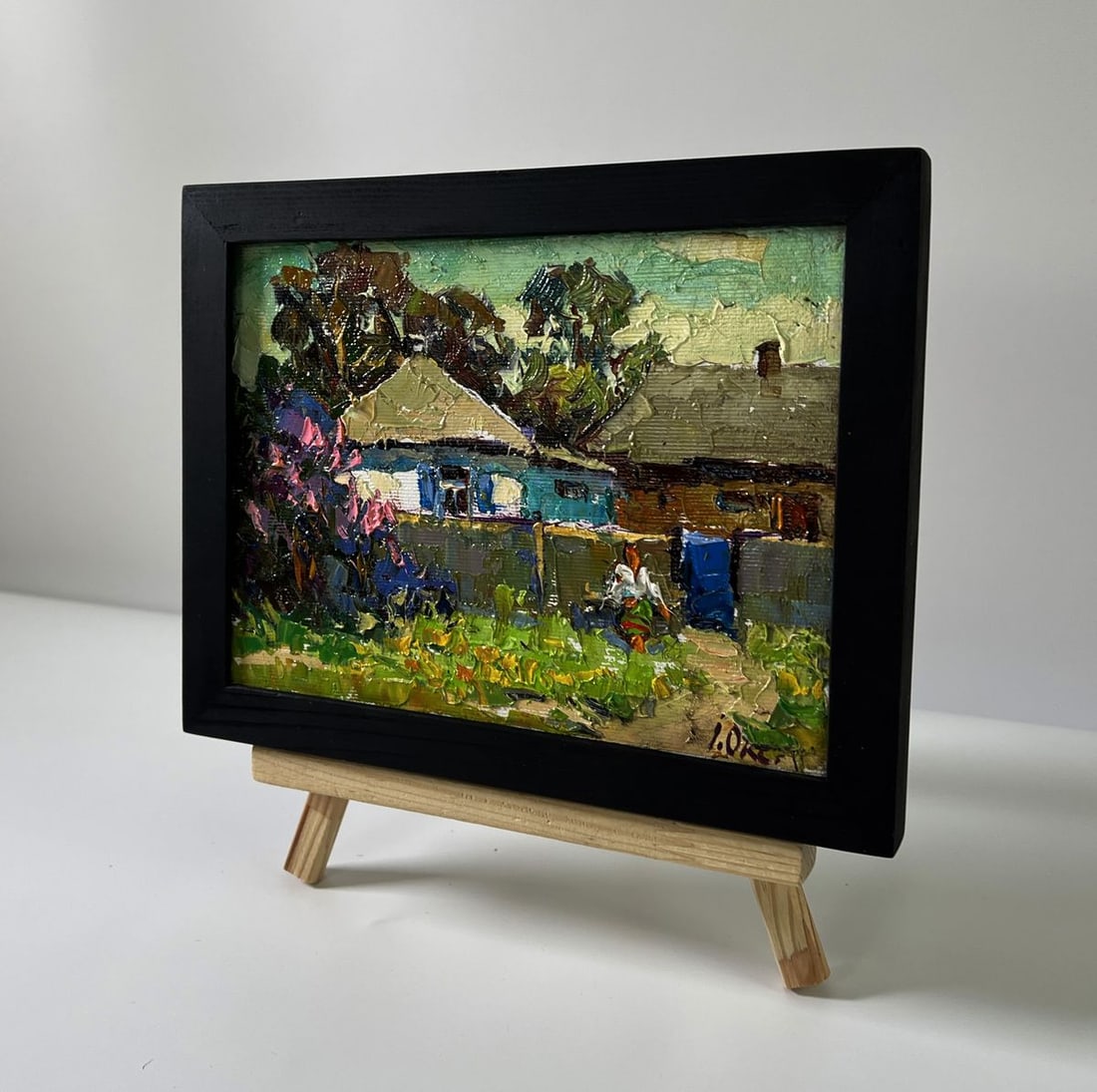Oil painting Warm day in the village Oksana Ivanyuk - 2
