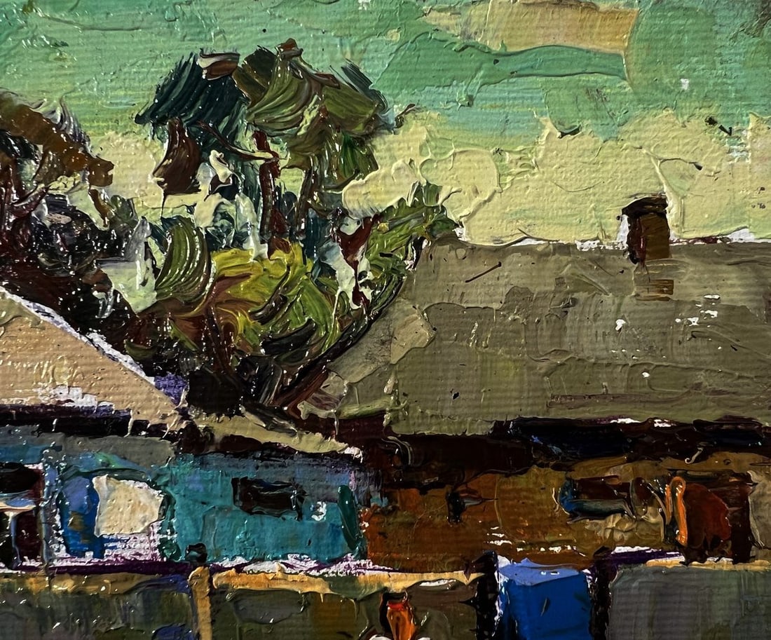 Oil painting Warm day in the village Oksana Ivanyuk - 4