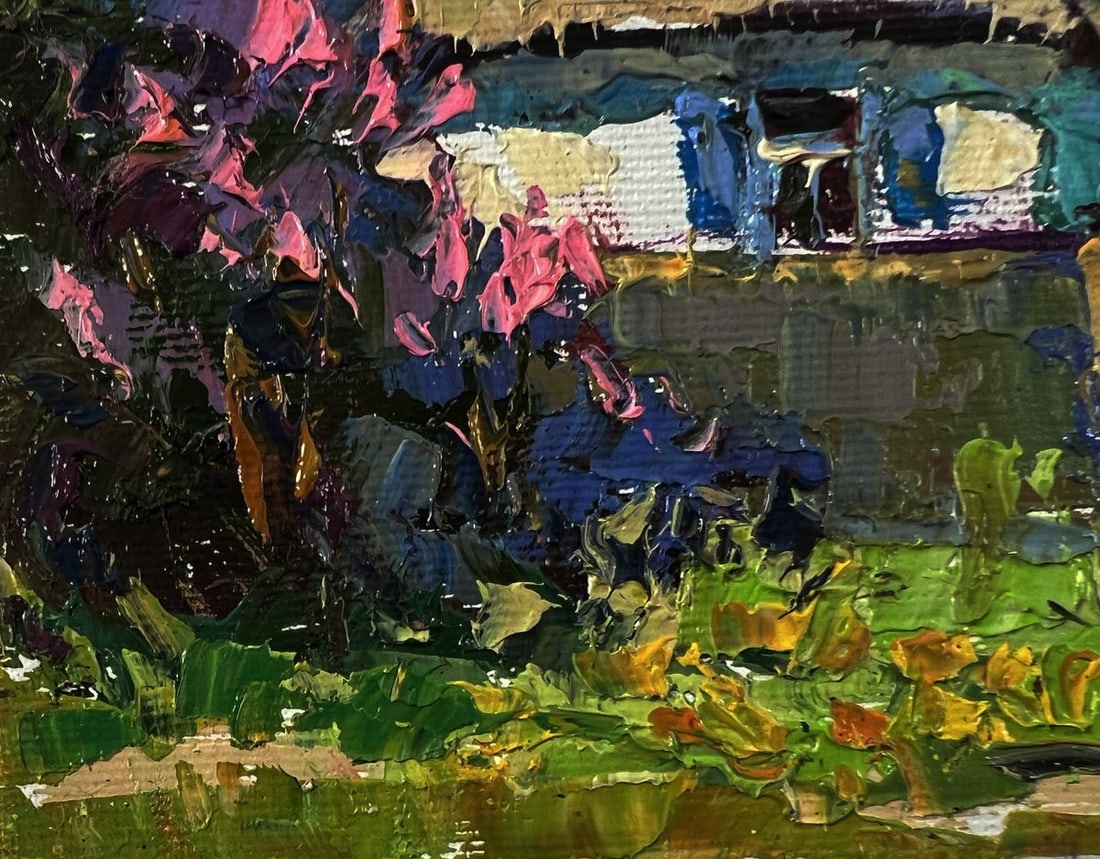 Oil painting Warm day in the village Oksana Ivanyuk - 6