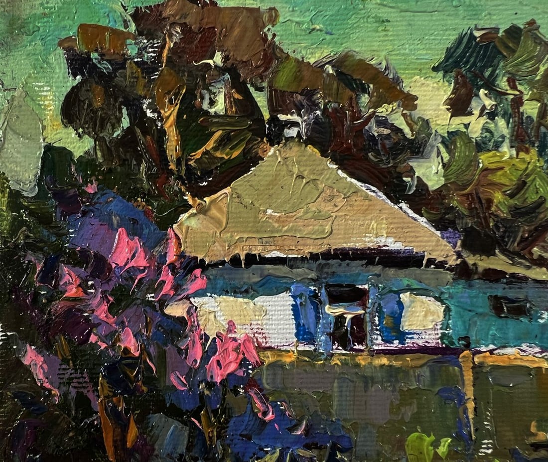 Oil painting Warm day in the village Oksana Ivanyuk - 7