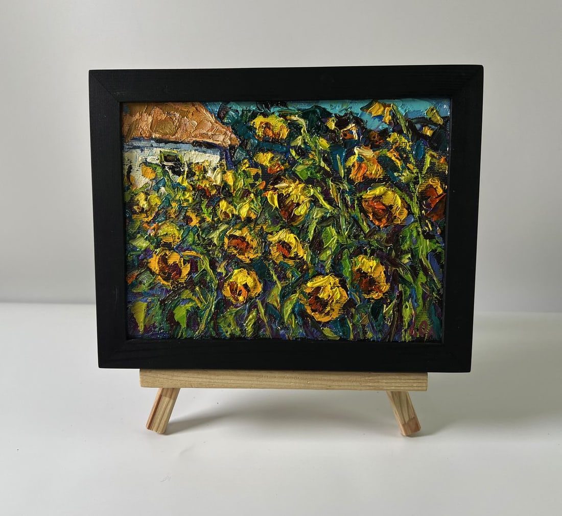 Oil painting Field sunflowers Oleksiy Ivanyuk (1 of 8)