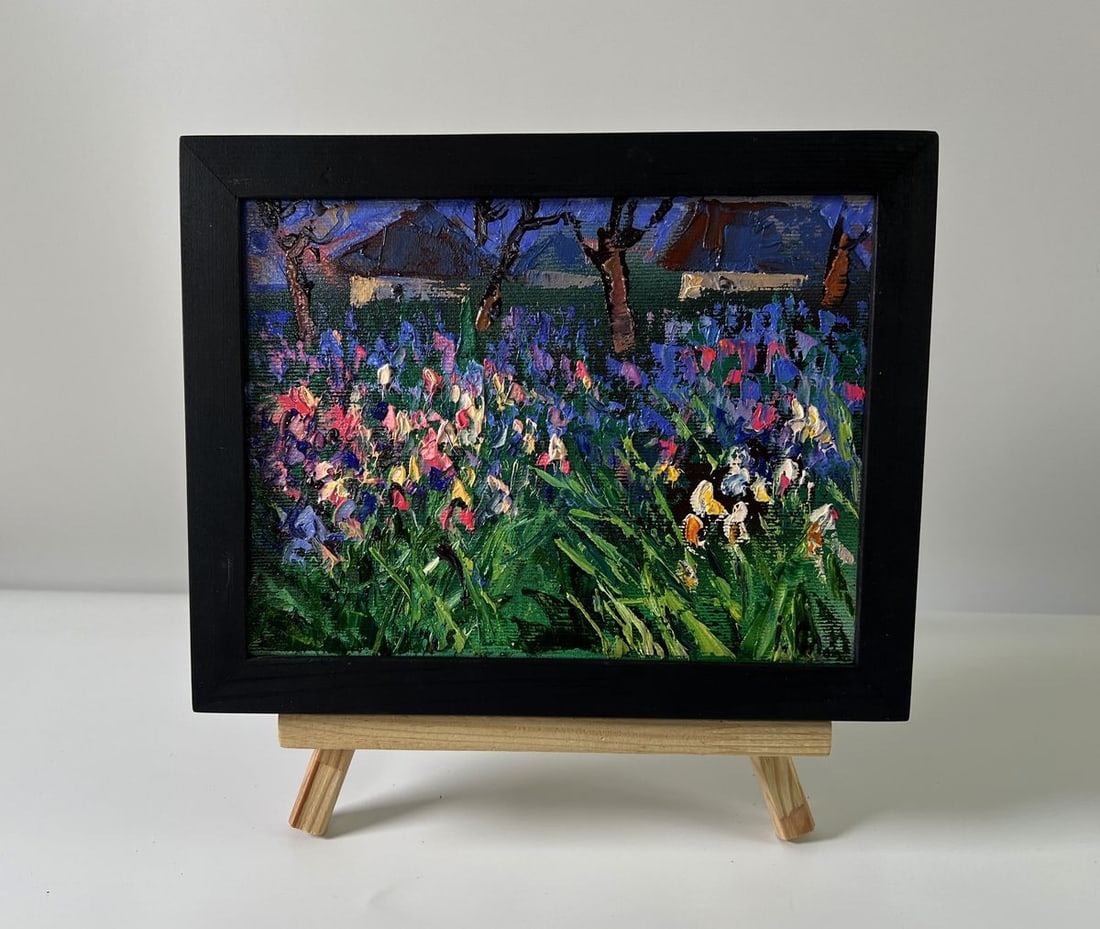 Oil painting Flowers in the village Oleksiy Ivanyuk: Title: Oil painting Flowers in the village Oleksiy Ivanyuk Description: NoAAA5814The Oil painting Canvas titled "Flowers in the village" is an expressive celebration of nature's abundance and rural