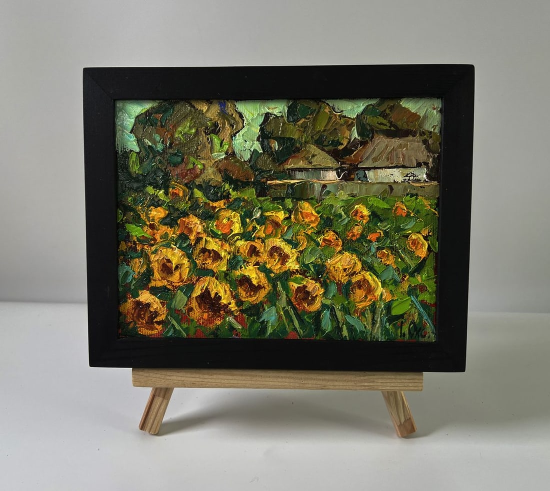 Oil painting Sunny day in the village Oksana Ivanyuk: Title: Oil painting Sunny day in the village Oksana Ivanyuk Description: NoAAA5844The Oil painting Canvas titled "Sunny day in the village" radiates with the warmth and vibrancy of rural life, capturi