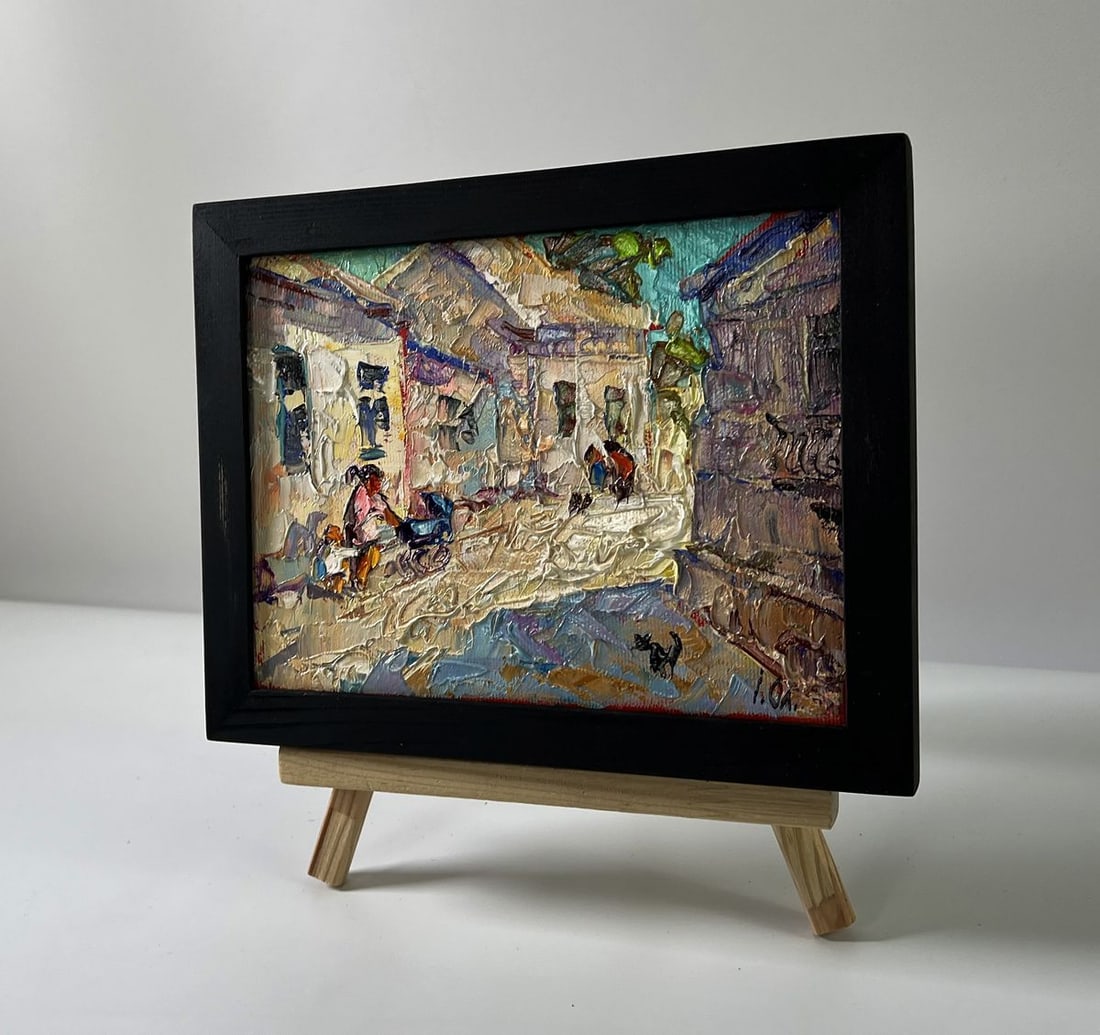 Oil painting Busy city street Oleksiy Ivanyuk - 2