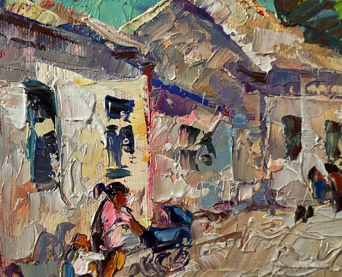 Oil painting Busy city street Oleksiy Ivanyuk - 7