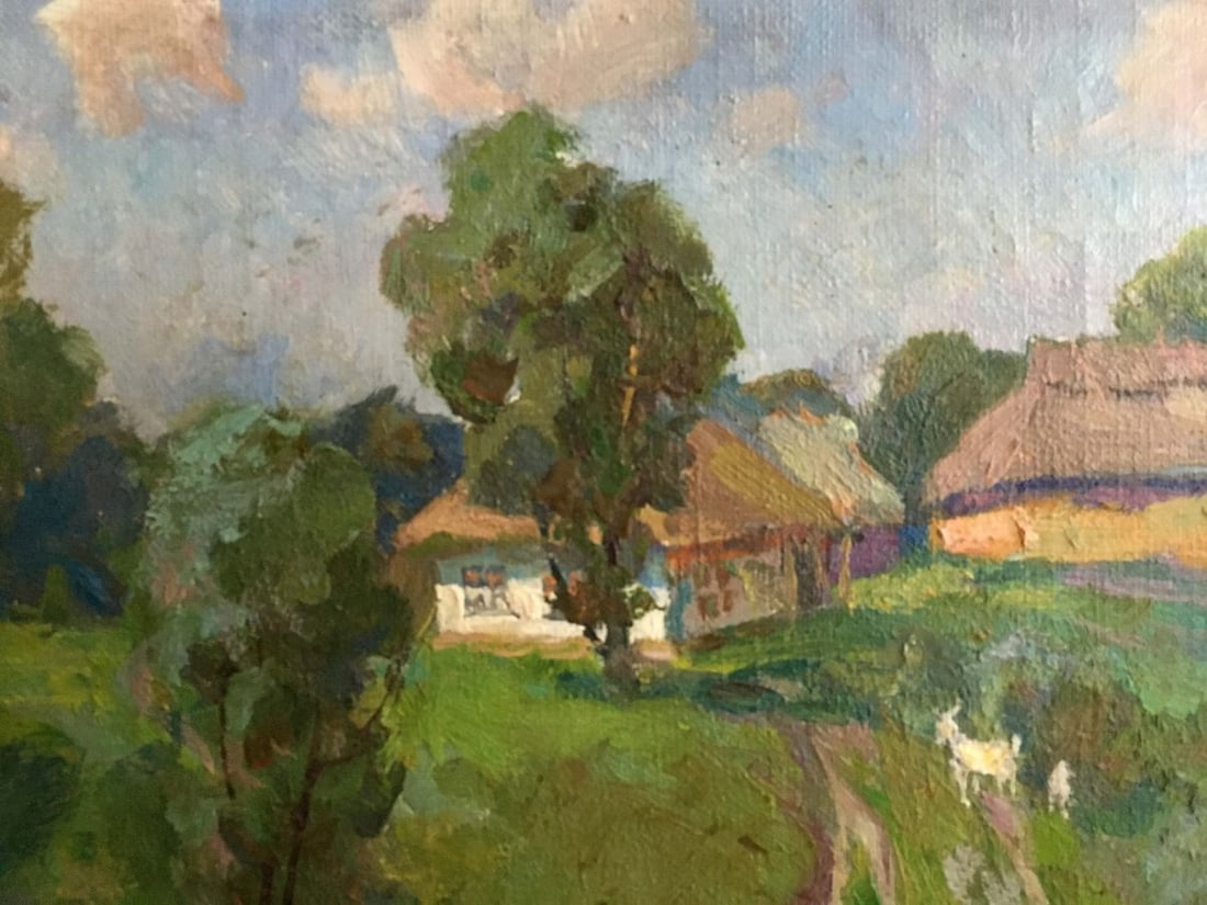 Oil painting Village landscape Zhabinsky Leonid Andreevich - 2