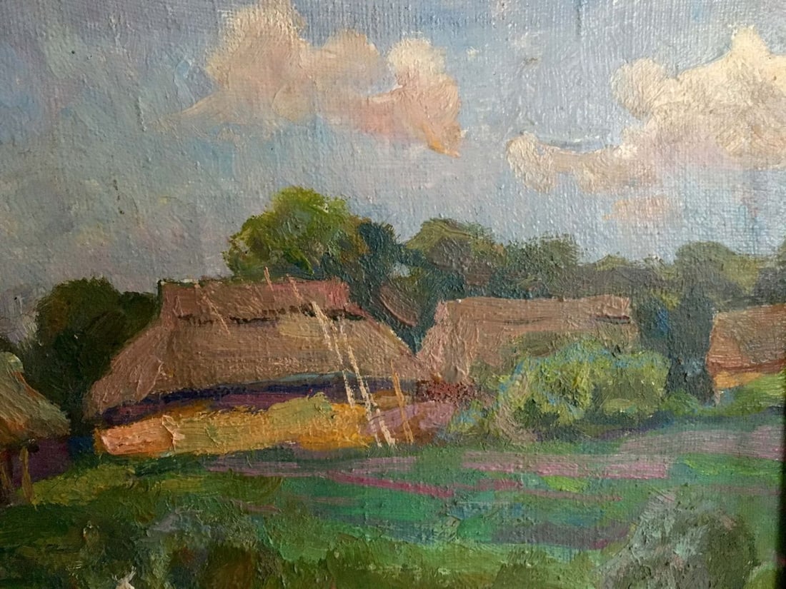 Oil painting Village landscape Zhabinsky Leonid Andreevich - 3