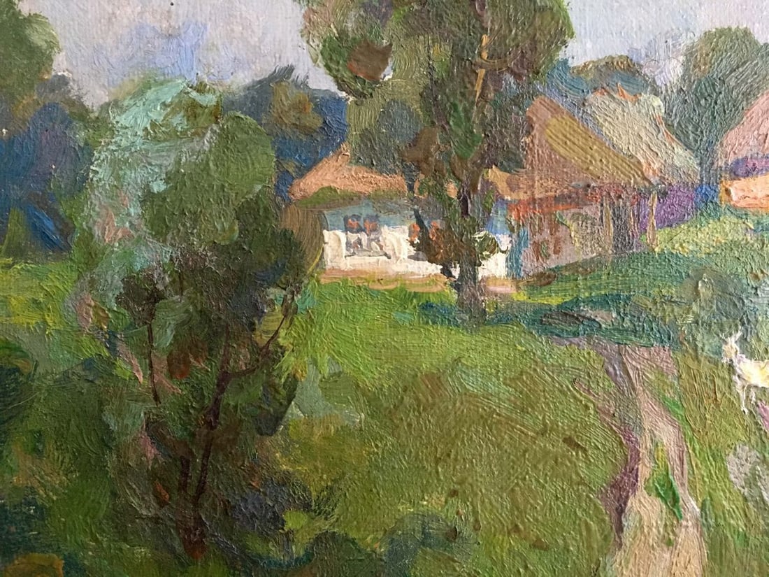 Oil painting Village landscape Zhabinsky Leonid Andreevich - 5