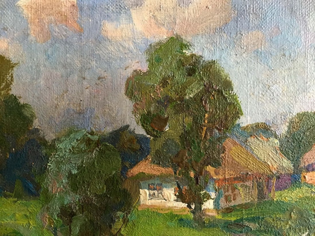 Oil painting Village landscape Zhabinsky Leonid Andreevich - 6