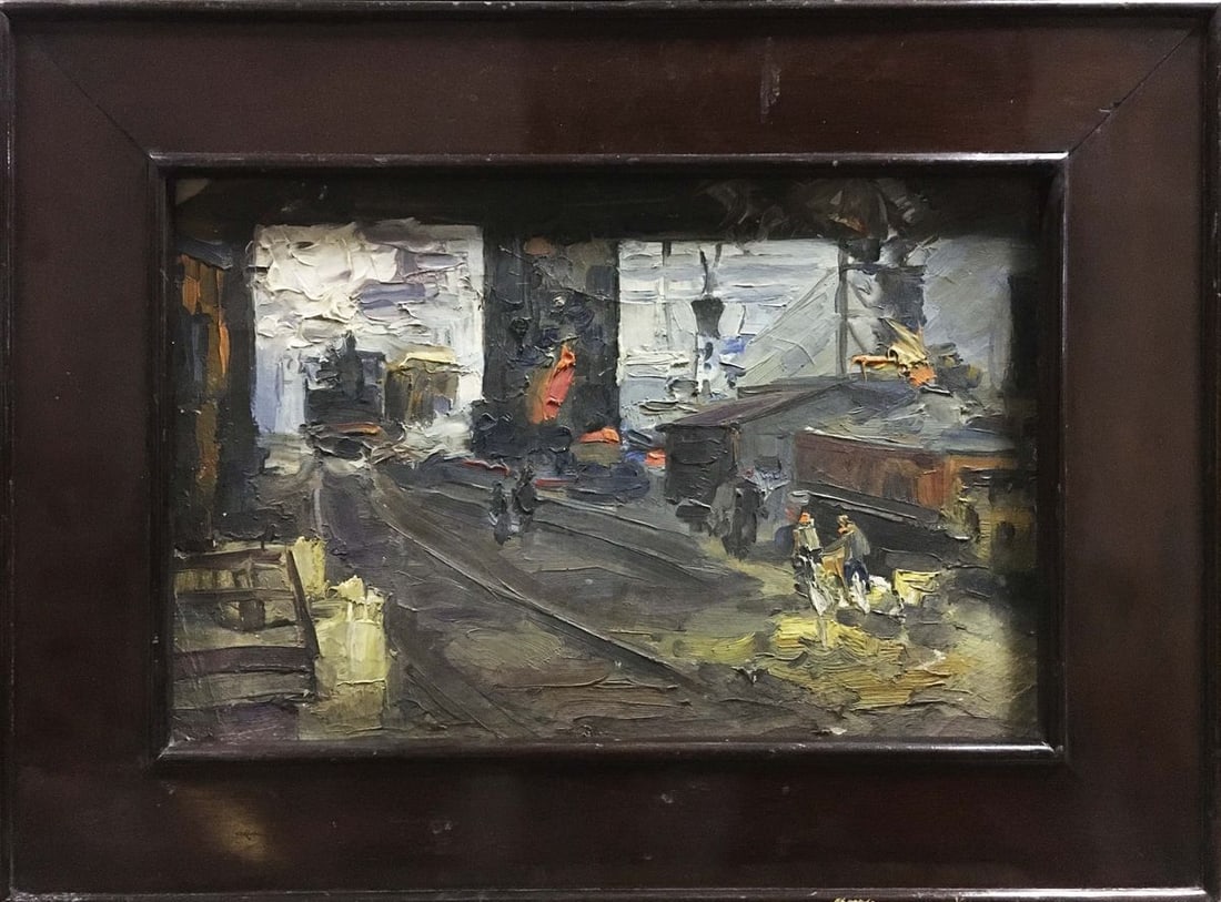 Oil painting At the station (1 of 8)