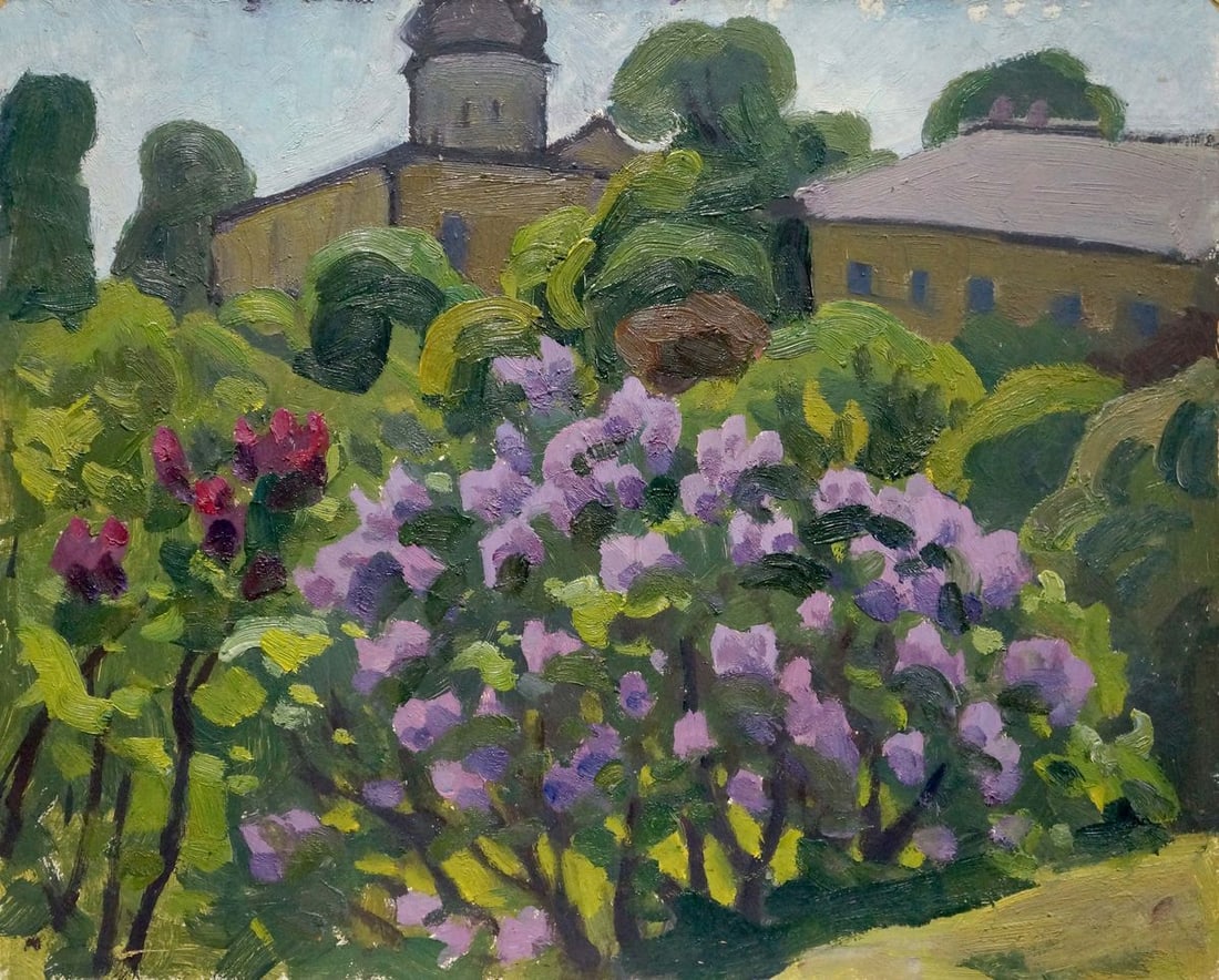 Oil painting Trees in the garden Yuri Ivanovich Khimich: Title: Oil painting Trees in the garden Yuri Ivanovich Khimich Description: NoVerns 509 *** ABOUT THIS PAINTING *** * TITLE: "Trees in the garden" * ARTISTS: Yuri Ivanovich Khimich * SIZE: 